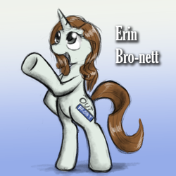 Size: 474x472 | Tagged: safe, artist:tetrapony, oc, oc only, bipedal, cable news network, cnn, erin bro-nett, recolor