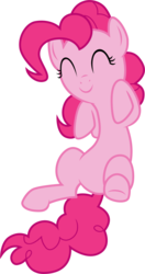 Size: 851x1615 | Tagged: safe, artist:capt-nemo, pinkie pie, earth pony, pony, g4, eyes closed, female, mare, simple background, solo, transparent background, vector