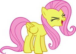 Size: 4555x3236 | Tagged: safe, artist:capt-nemo, fluttershy, pegasus, pony, g4, eyes closed, female, flutteryay, high res, mare, open mouth, simple background, smiling, solo, transparent background, vector, yay