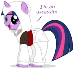 Size: 395x365 | Tagged: safe, artist:mixermike622, twilight sparkle, g4, assassin's creed, cute, incorrect display, simple background, svg, transparent background, twiabetes, vector