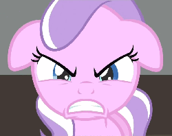 Size: 908x720 | Tagged: safe, screencap, diamond tiara, earth pony, pony, g4, ponyville confidential, season 2, angry, animated, cropped, female, floppy ears, gif, looking at you, rage, reaction image, solo
