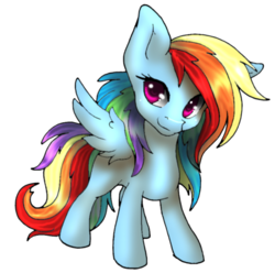 Size: 600x595 | Tagged: safe, artist:sugarcup, rainbow dash, pony, g4, female, filly, filly rainbow dash, foal, solo