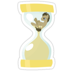 Size: 375x360 | Tagged: dead source, safe, doctor whooves, time turner, earth pony, pony, g4, cutie mark, hourglass, male, simple background, solo, stallion, sticker, transparent background
