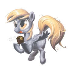 Size: 1200x1300 | Tagged: safe, artist:changeunism, derpy hooves, pegasus, pony, g4, female, mare, muffin, solo, tongue out