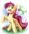 Size: 612x709 | Tagged: safe, artist:howlzapper, roseluck, earth pony, pony, g4, female, flower, mare, rose, smiling, solo