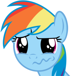 Size: 4202x4521 | Tagged: safe, artist:mehoep, rainbow dash, pony, g4, the super speedy cider squeezy 6000, absurd resolution, bust, crying, female, mare, portrait, simple background, solo, teary eyes, transparent background, vector, wavy mouth