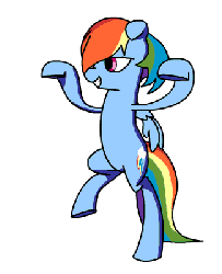 Size: 325x400 | Tagged: safe, artist:justdayside, rainbow dash, pony, animated, bipedal, dancing, female, frame by frame, simple background, solo, transparent background