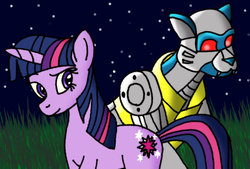 Size: 900x607 | Tagged: safe, twilight sparkle, g4, beast wars, cheetor, transformers