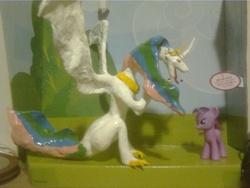 Size: 1600x1200 | Tagged: safe, princess celestia, twilight sparkle, pony, g4, customized toy, irl, photo, toy