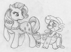 Size: 911x673 | Tagged: safe, artist:friedavanraevels, rarity, spike, g4, female, male, ship:sparity, shipping, sketch, straight, traditional art