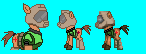 Size: 146x54 | Tagged: safe, artist:demon-gehog, doom, doom guy, flynn phobos, pixel art, ponified