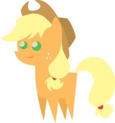 Size: 2800x2988 | Tagged: safe, artist:miketheuser, applejack, earth pony, pony, g4, applejack's hat, cowboy hat, female, hat, high res, mare, minimalist, pointy ponies, simple background, smiling, solo, transparent background, vector