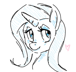 Size: 500x472 | Tagged: safe, artist:toomuchsoul, trixie, pony, unicorn, g4, bust, doodle, female, portrait, solo