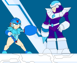 Size: 803x658 | Tagged: safe, artist:terry, rarity, robot, g4, crossover, elusive, mega man (series), megagirl, megamare, robot master, rule 63