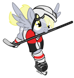Size: 2653x2784 | Tagged: safe, artist:dawnallies, derpy hooves, pegasus, pony, g4, clothes, female, high res, hockey, jersey, mare, solo