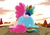 Size: 1403x992 | Tagged: safe, artist:dawnallies, pinkie pie, rainbow dash, g4, female, lesbian, ship:pinkiedash, shipping, sunset