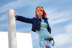 Size: 1000x667 | Tagged: safe, rainbow dash, human, g4, cosplay, female, irl, irl human, photo, russian, solo