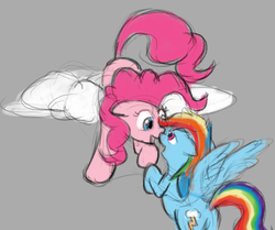 Size: 595x497 | Tagged: safe, pinkie pie, rainbow dash, g4, female, lesbian, ship:pinkiedash, shipping