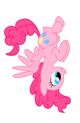 Size: 863x1319 | Tagged: safe, artist:lauren faust, artist:necroceine, pinkie pie, pegasus, pony, g4, colored, female, mare, pegasus pinkie pie, race swap, simple background, solo, transparent background