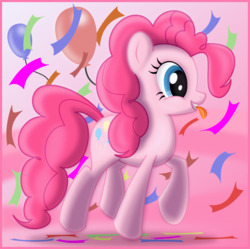 Size: 754x750 | Tagged: safe, artist:ctb-36, pinkie pie, earth pony, pony, g4, balloon, female, mare, solo