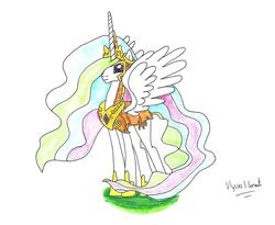 Size: 5372x4406 | Tagged: safe, artist:ulyssesgrant, princess celestia, alicorn, pony, g4, absurd resolution, armor, female, soldier, solo, war