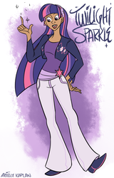 Size: 576x900 | Tagged: safe, artist:duckprince, twilight sparkle, human, g4, dark skin, female, humanized, solo