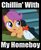 Size: 523x640 | Tagged: safe, edit, edited screencap, screencap, scootaloo, bird, chicken, pegasus, pony, g4, my little pony: friendship is magic, stare master, cropped, cucco, female, filly, image macro, scootachicken