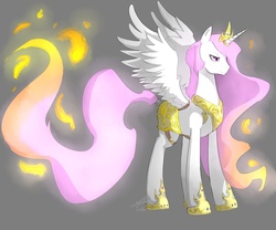 Size: 3000x2500 | Tagged: safe, artist:stupidyou3, princess celestia, alicorn, pony, g4, armor, female, high res, mare, pink-mane celestia, solo