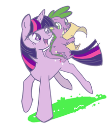 Size: 500x595 | Tagged: safe, artist:floppyneko, spike, twilight sparkle, g4, letter