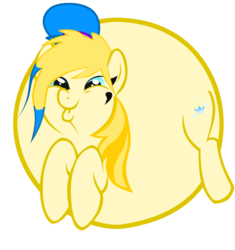 Size: 800x850 | Tagged: dead source, safe, artist:fataliciousss, oc, oc only, oc:sammy, pony, balloon, circle tool, cute, inflation, kissy face, solo