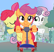 Size: 179x172 | Tagged: safe, artist:snapai, apple bloom, scootaloo, sweetie belle, earth pony, pegasus, pony, unicorn, g4, adorabloom, animated, beep beep, bipedal, cute, cutealoo, cutie mark crusaders, daaaaaaaaaaaw, dancing, diasweetes, female, filly, gif, gif for breezies, loop, perfect loop, picture for breezies, scooter, singing, sweet dreams fuel, tail, tail wag, trio