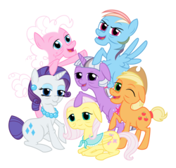 Size: 3125x2988 | Tagged: safe, artist:nianara, applejack, fluttershy, pinkie pie, rainbow dash, rarity, twilight sparkle, earth pony, pegasus, pony, unicorn, g4, elderly, female, high res, mane six, mane six opening poses, mortal twilight, old, older, older applejack, older fluttershy, older mane six, older pinkie pie, older rainbow dash, older rarity, older twilight, simple background, transparent background, unicorn twilight