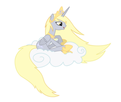 Size: 3000x2529 | Tagged: safe, artist:nianara, derpy hooves, alicorn, pony, g4, alicornified, derpicorn, female, high res, mare, princess derpy, race swap, simple background, solo, transparent background