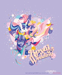 Size: 1000x1200 | Tagged: safe, artist:nitlo, princess cadance, shining armor, twilight sparkle, g4, female, heart, heart eyes, male, royal wedding, ship:shiningcadance, shipping, straight, wingding eyes