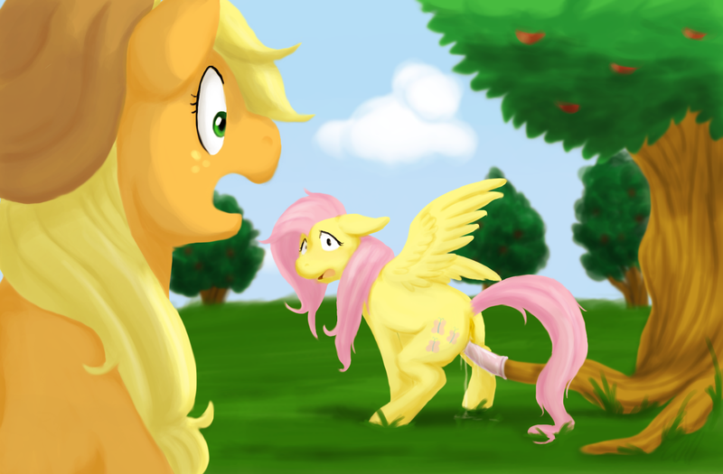 3101770 - safe, editor:mlpabclorefan, applejack, fluttershy