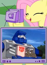 Size: 604x829 | Tagged: safe, fluttershy, pony, g4, beachcomber (transformers), exploitable meme, meme, transformers, tv meme