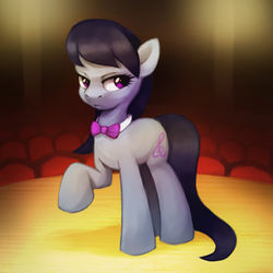 Size: 600x600 | Tagged: safe, artist:cuppae, octavia melody, earth pony, pony, g4, female, mare, solo, stage