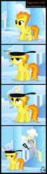 Size: 781x2861 | Tagged: safe, artist:toxic-mario, derpy hooves, spitfire, pegasus, pony, comic:toxic-mario's derpfire shipwreck, g4, belly, comic, derpfire, egg, female, filly, filly derpy, filly spitfire, food, fried egg, it begins, mare, mundane utility, spitfiery, spitfire's hair is fire, walking campfire, younger