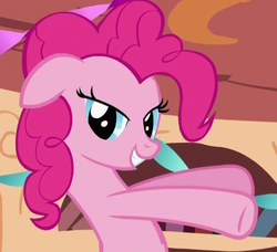 Size: 563x514 | Tagged: safe, screencap, pinkie pie, earth pony, pony, g4, cropped, female, lidded eyes, mare, solo