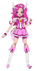 Size: 429x822 | Tagged: safe, artist:obscuresaku, pinkie pie, human, g4, female, humanized, precure, simple background, solo, transparent background