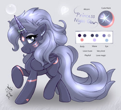 Size: 1100x1000 | Tagged: safe, artist:joakaha, oc, oc only, oc:princess night glow, alicorn, pony, alicorn oc, princess night glow, solo