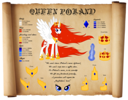 Size: 1877x1469 | Tagged: safe, artist:flerfarvet, oc, oc only, oc:queen poland, alicorn, pony, alicorn oc, nation ponies, poland, reference sheet