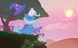 Size: 1680x1050 | Tagged: safe, artist:vest, trixie, g4, magic, sun