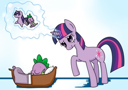 Size: 1450x1024 | Tagged: safe, artist:frankier77, spike, twilight sparkle, g4, doll, mama twilight, toy