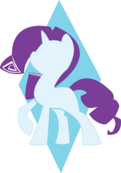 Size: 780x1108 | Tagged: safe, artist:php27, rarity, pony, unicorn, g4, abstract background, female, mare, raised hoof, silhouette, solo