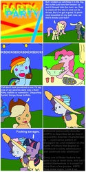 Size: 820x1640 | Tagged: safe, artist:hospital-bomber, applejack, pinkie pie, rainbow dash, rarity, twilight sparkle, g4, comic