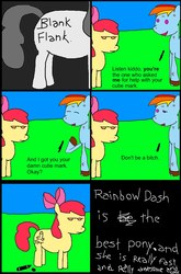 Size: 820x1240 | Tagged: safe, artist:hospital-bomber, apple bloom, rainbow dash, g4, comic