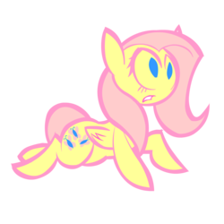 Size: 2000x2000 | Tagged: safe, artist:lazy, fluttershy, pony, g4, female, high res, pink outline, simple background, solo, transparent background