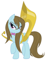 Size: 1173x1536 | Tagged: safe, beauty brass, earth pony, pony, g4, alternate hairstyle, bowtie, female, mare, musical instrument, solo, sousaphone, wet mane