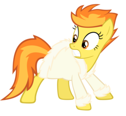 Size: 5455x5048 | Tagged: safe, artist:realboser, spitfire, pegasus, pony, g4, absurd resolution, bathrobe, clothes, female, mare, robe, show accurate, simple background, solo, surprised, transparent background, vector